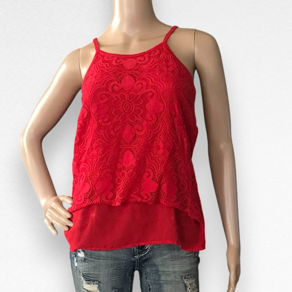 Red Lace Tank